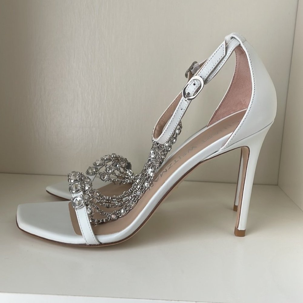 Stuart Weitzman Stardust 100 High Heel Rhinestone Sandal - Picture 4 of 12